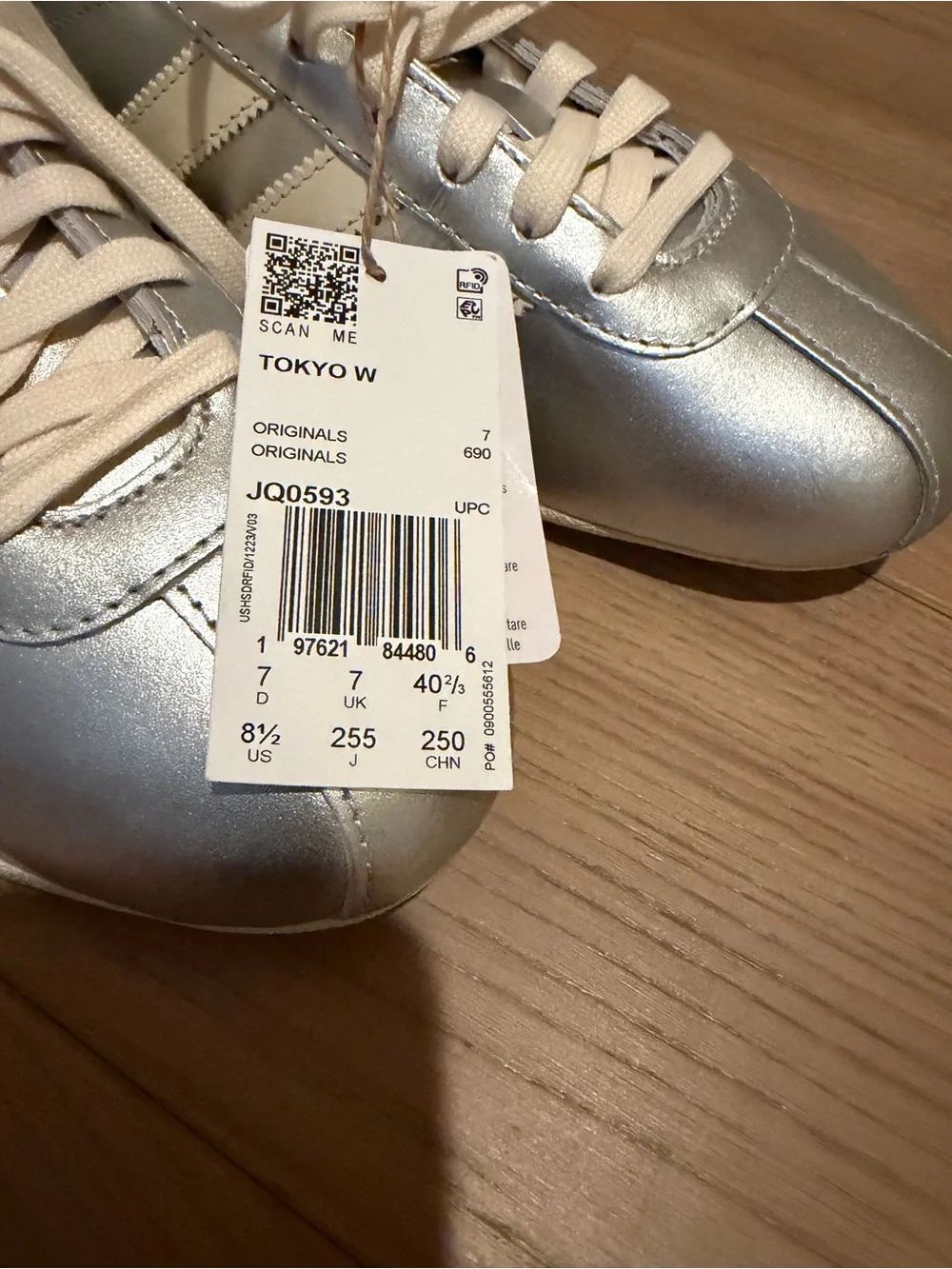 adidas Tokyo Leather Sneaker - Silver/Cream